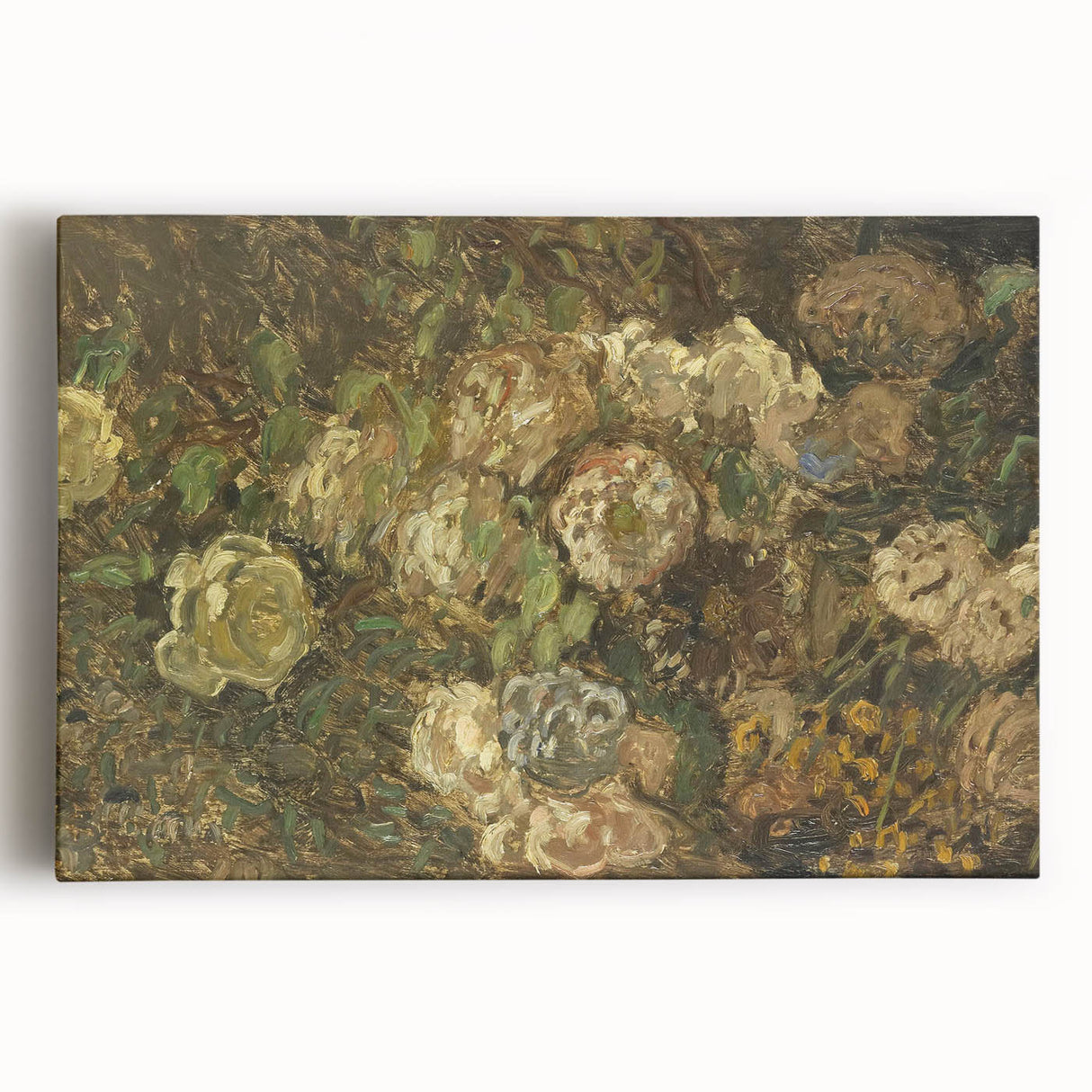 Impressionist Floral Wall Art - Monet's Bloemen Flower Print, Framed