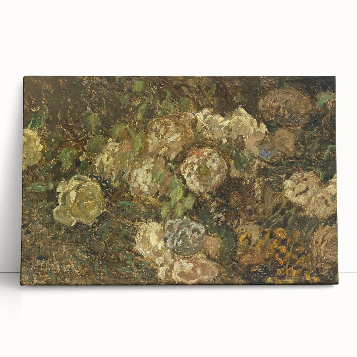 Impressionist Floral Wall Art - Monet's Bloemen Flower Print, Framed