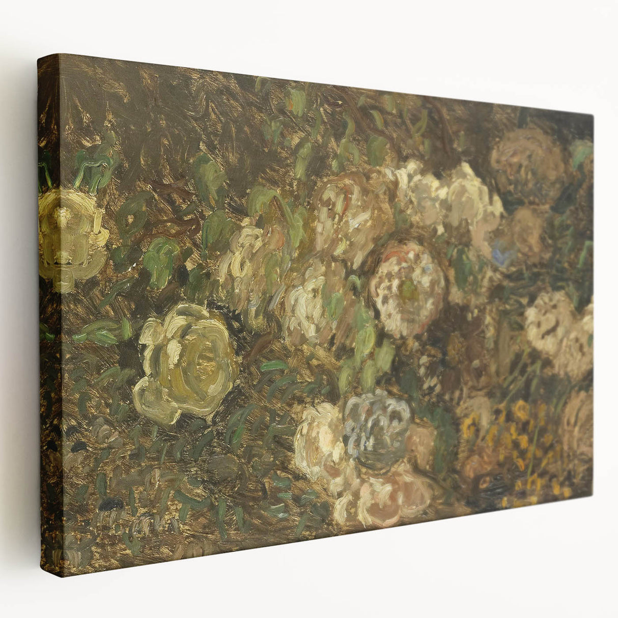 Impressionist Floral Wall Art - Monet's Bloemen Flower Print, Framed