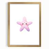 Girls Room Wall Art – Cute Watercolor Starfish Nursery Print