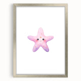 Girls Room Wall Art – Cute Watercolor Starfish Nursery Print
