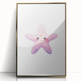 Girls Room Wall Art – Cute Watercolor Starfish Nursery Print