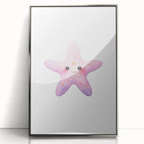Girls Room Wall Art – Cute Watercolor Starfish Nursery Print