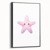 Girls Room Wall Art – Cute Watercolor Starfish Nursery Print