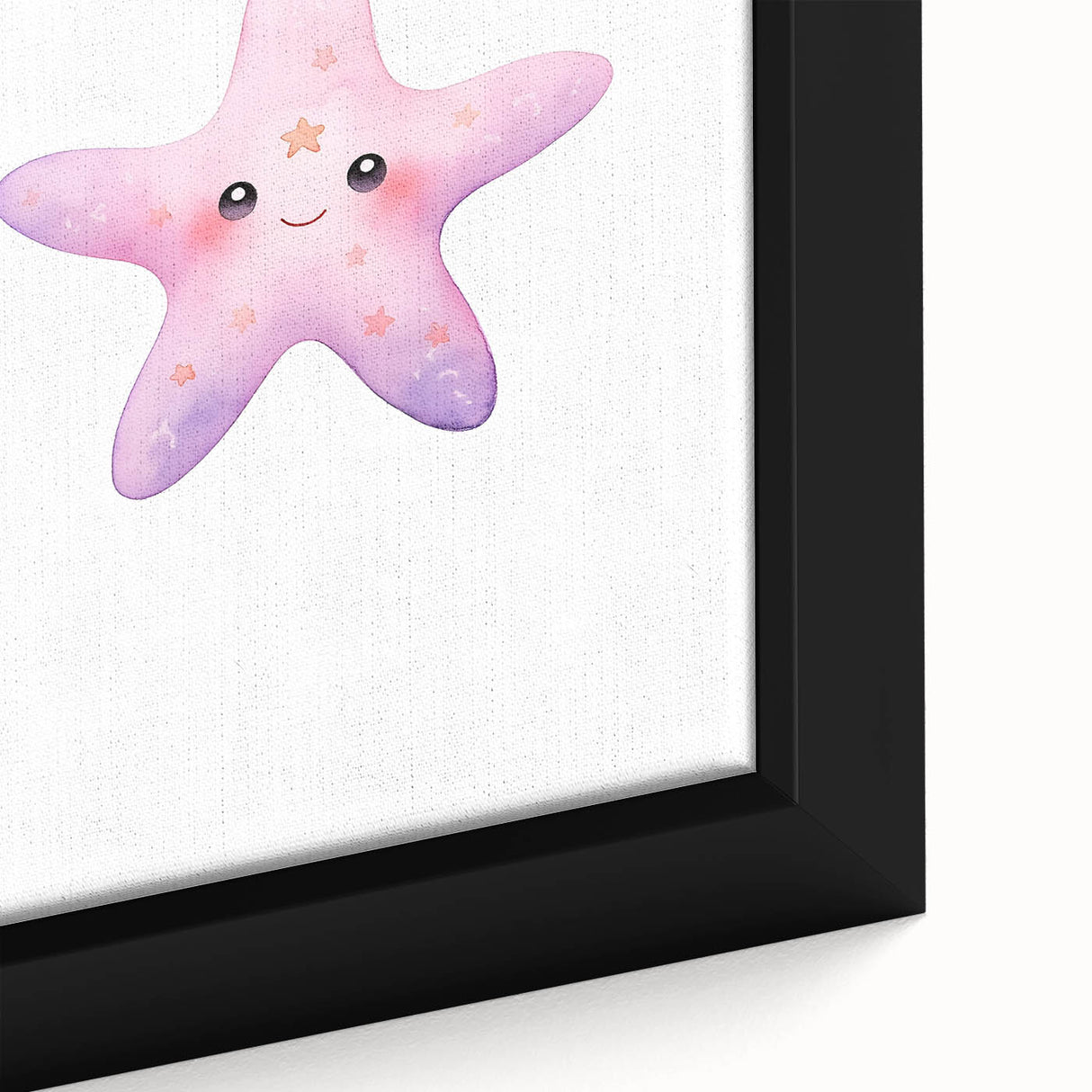 Girls Room Wall Art – Cute Watercolor Starfish Nursery Print