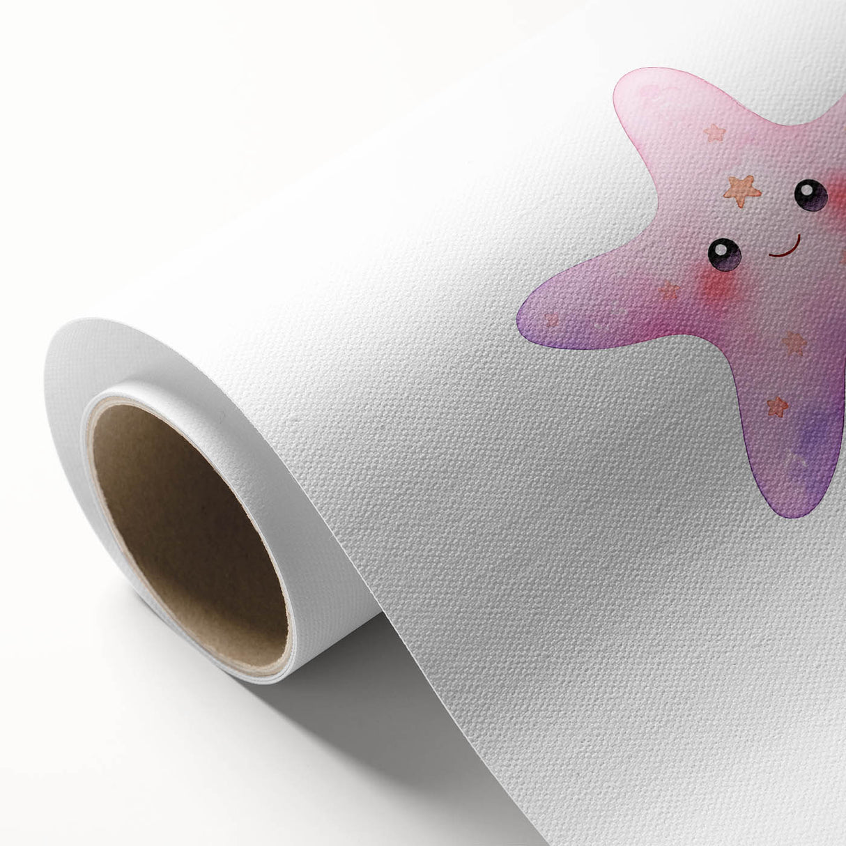 Girls Room Wall Art – Cute Watercolor Starfish Nursery Print