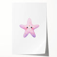 Girls Room Wall Art – Cute Watercolor Starfish Nursery Print