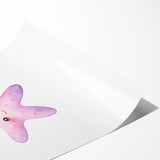 Girls Room Wall Art – Cute Watercolor Starfish Nursery Print