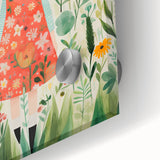 Personalized Kids Art - Floral Garden Girl Nursery Wall Print