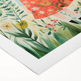 Personalized Kids Art - Floral Garden Girl Nursery Wall Print