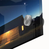 Close-up of a vibrant landscape barn acrylic glass artwork showcasing rich colors and intricate details, perfect for home decor or art enthusiasts.