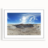 Landscape artwork depicting vibrant canyons framed in a white mat, showcasing rich colors and intricate details, perfect for home decor and art enthusiasts.