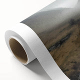 Vibrant landscape wall art on rolled canvas showcasing a serene countryside scene with rolling hills and a colorful sunset, perfect for home decor.