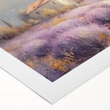 Rolling countryside landscape canvas print showcasing vibrant green fields and a clear blue sky, elegantly displayed in a protective cardboard tube for wall decor enthusiasts.