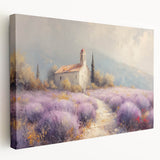 Stretched canvas showcasing a serene countryside landscape with rolling hills and vibrant greenery, ideal for home decor and nature-inspired themes.