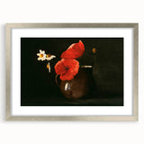 Modern Wall Art Print - Elegant Poppies and Daisies Still Life - Floral Decor