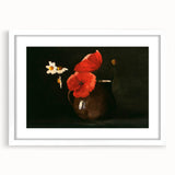 Modern Wall Art Print - Elegant Poppies and Daisies Still Life - Floral Decor