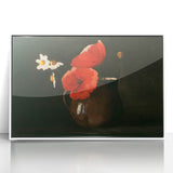 Modern Wall Art Print - Elegant Poppies and Daisies Still Life - Floral Decor