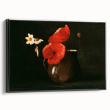 Modern Wall Art Print - Elegant Poppies and Daisies Still Life - Floral Decor