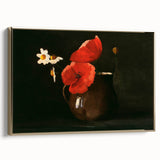 Modern Wall Art Print - Elegant Poppies and Daisies Still Life - Floral Decor