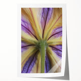 Close-up floral art on a rolled print featuring vibrant pink and green tones, ideal for art wall dining room.