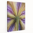 Close-up floral image with vibrant pink and green tones on stretched canvas, ideal for kitchen wall art.