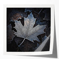 Extra large glossy print of close-up green leaves, ideal for art wall dining room or classy bathroom decor.