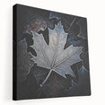 Close-up of green leaves on a large stretched canvas, ideal for kitchen wall art.