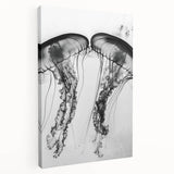 Close-up of water droplets on vibrant green leaf on stretched canvas, suitable for kitchen wall art.