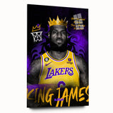 Fiery Passion Pop Art Wall Art – Bold Yellow, Purple, and Black Canvas