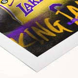 Fiery Passion Pop Art Wall Art – Bold Yellow, Purple, and Black Canvas