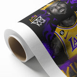 Fiery Passion Pop Art Wall Art – Bold Yellow, Purple, and Black Canvas