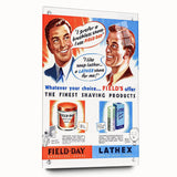 Retro Field-Day Shaving Poster - Vintage Bathroom Wall Art Print