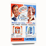 Retro Field-Day Shaving Poster - Vintage Bathroom Wall Art Print