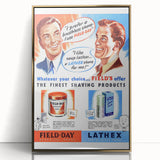 Retro Field-Day Shaving Poster - Vintage Bathroom Wall Art Print