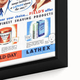 Retro Field-Day Shaving Poster - Vintage Bathroom Wall Art Print
