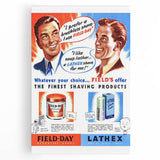 Retro Field-Day Shaving Poster - Vintage Bathroom Wall Art Print