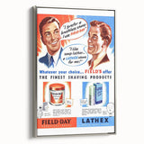 Retro Field-Day Shaving Poster - Vintage Bathroom Wall Art Print