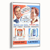 Retro Field-Day Shaving Poster - Vintage Bathroom Wall Art Print