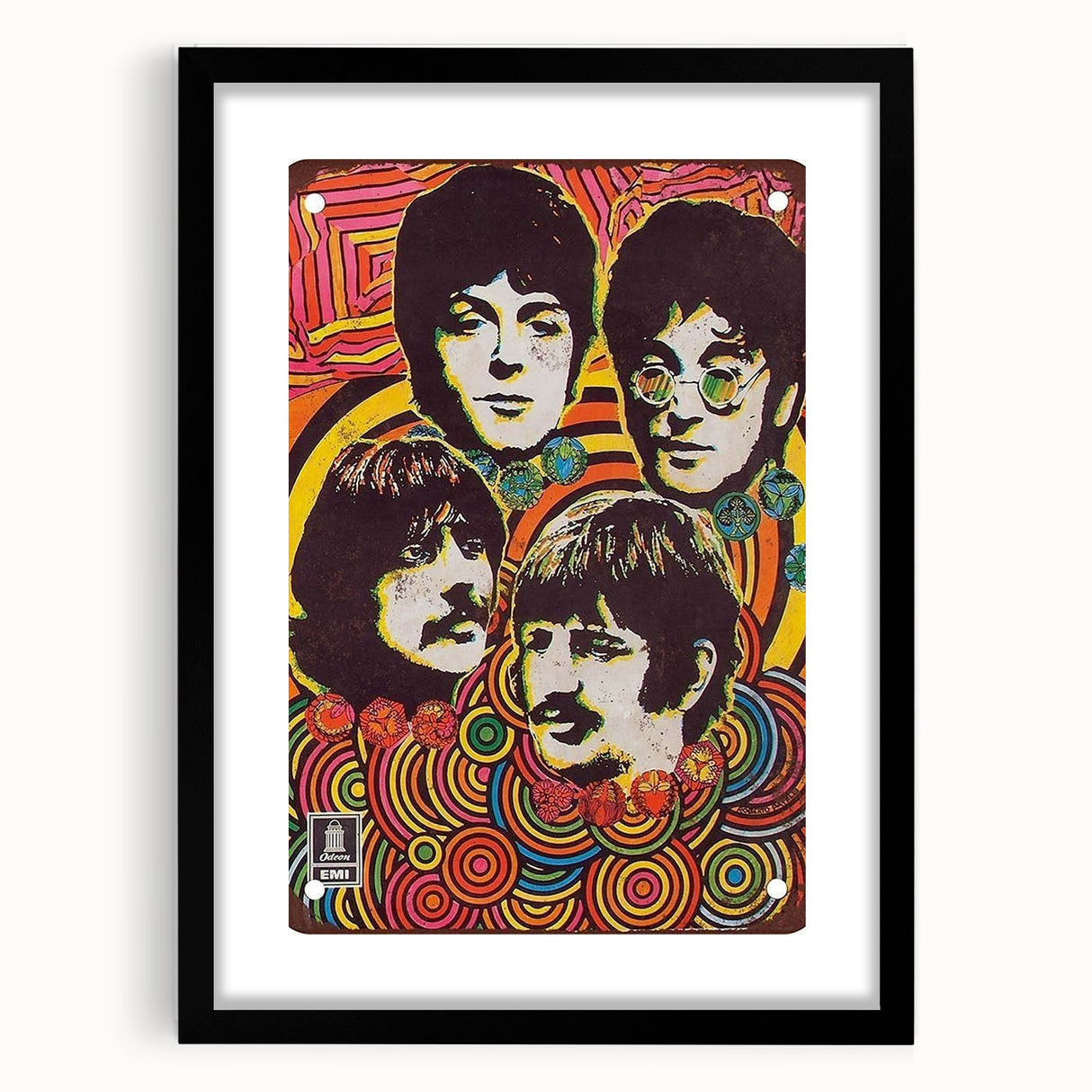 The Beatles Retro Poster Art – Psychedelic Music Wall Decor