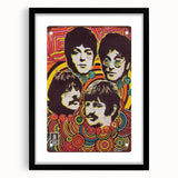 The Beatles Retro Poster Art – Psychedelic Music Wall Decor