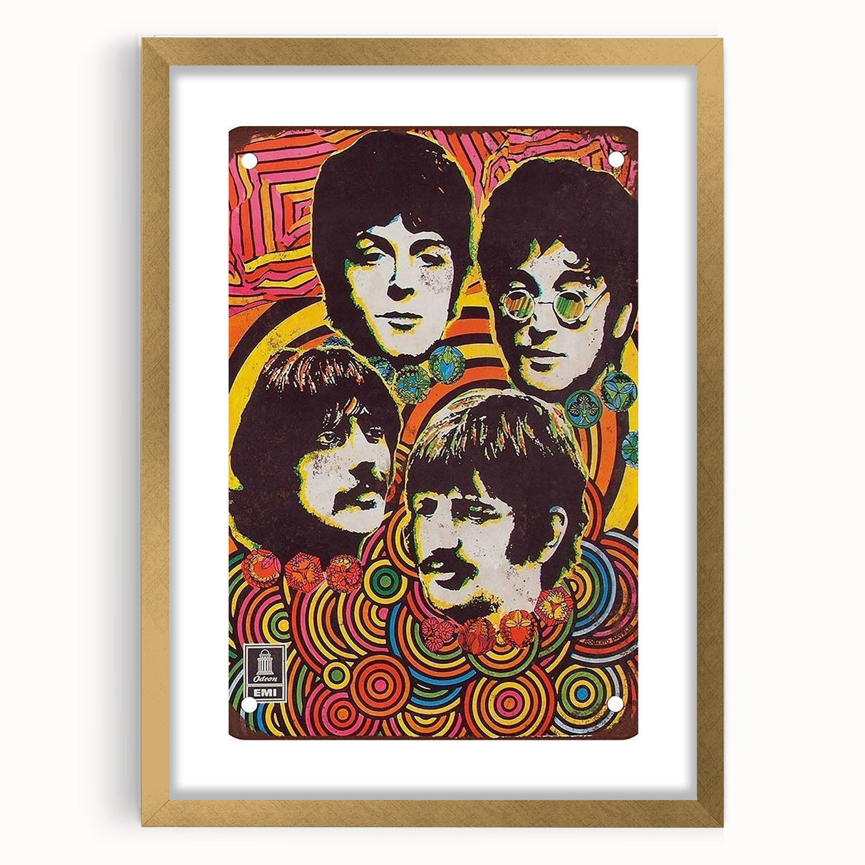 The Beatles Retro Poster Art – Psychedelic Music Wall Decor