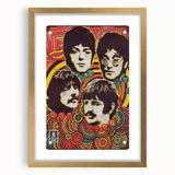 The Beatles Retro Poster Art – Psychedelic Music Wall Decor