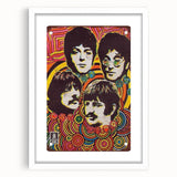 The Beatles Retro Poster Art – Psychedelic Music Wall Decor