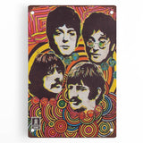 The Beatles Retro Poster Art – Psychedelic Music Wall Decor