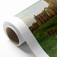 Retro Yorkshire Fountains Abbey Poster – Vintage Travel Print