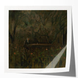 Realism Art Print - In the Garden at the Table by László Mednyánszky