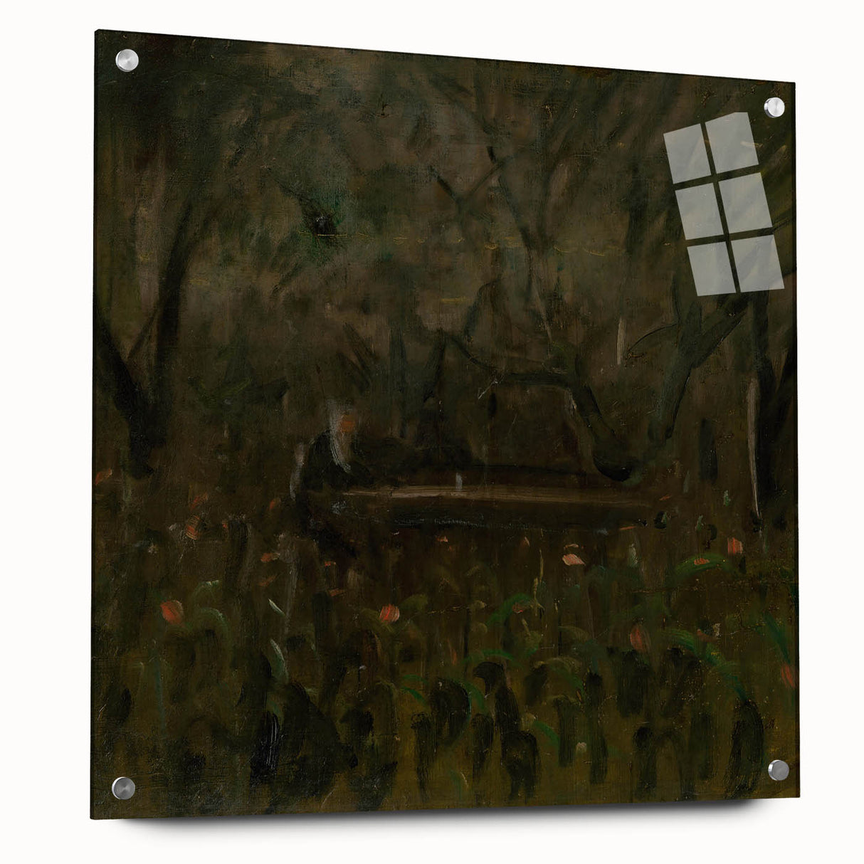Realism Art Print - In the Garden at the Table by László Mednyánszky
