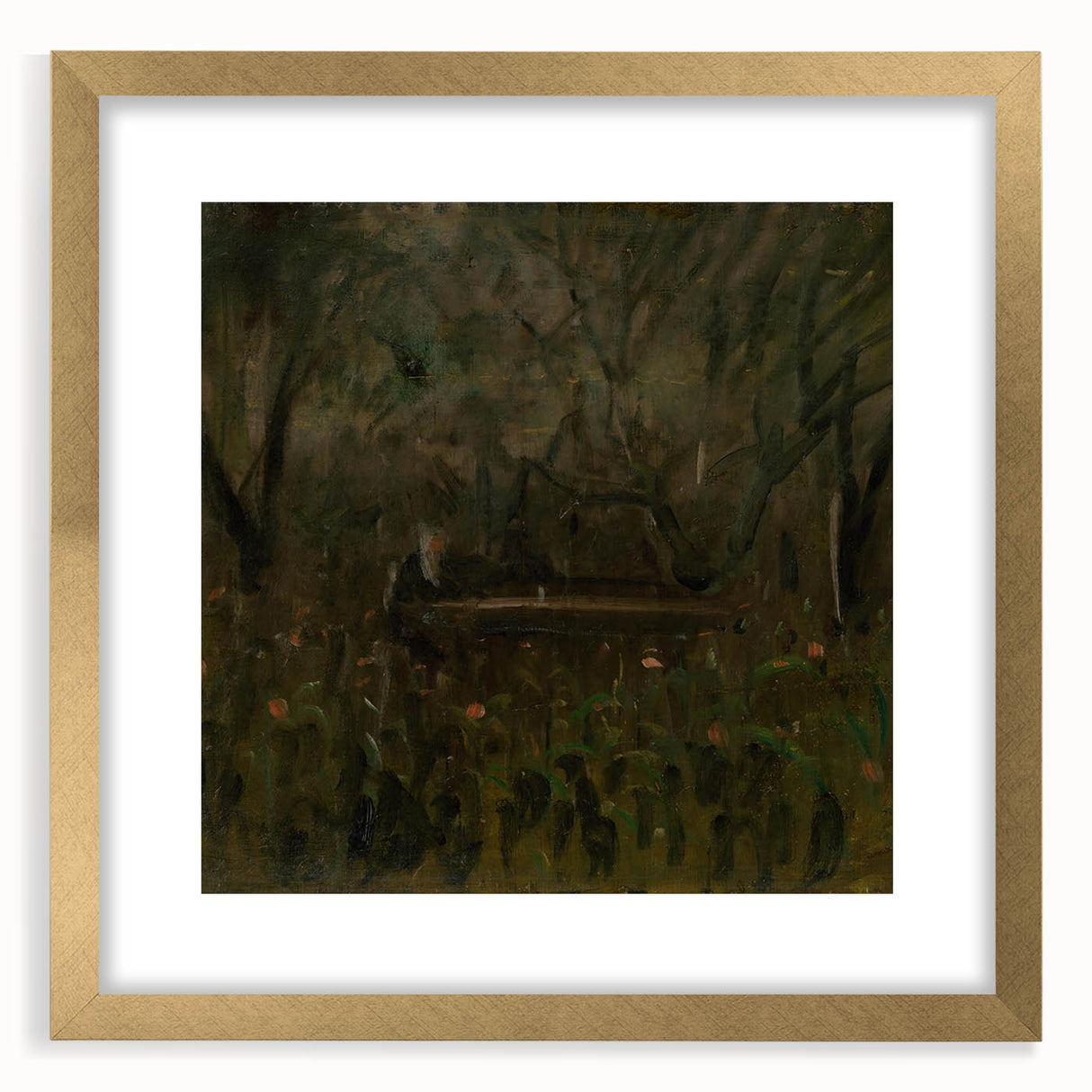 Realism Art Print - In the Garden at the Table by László Mednyánszky