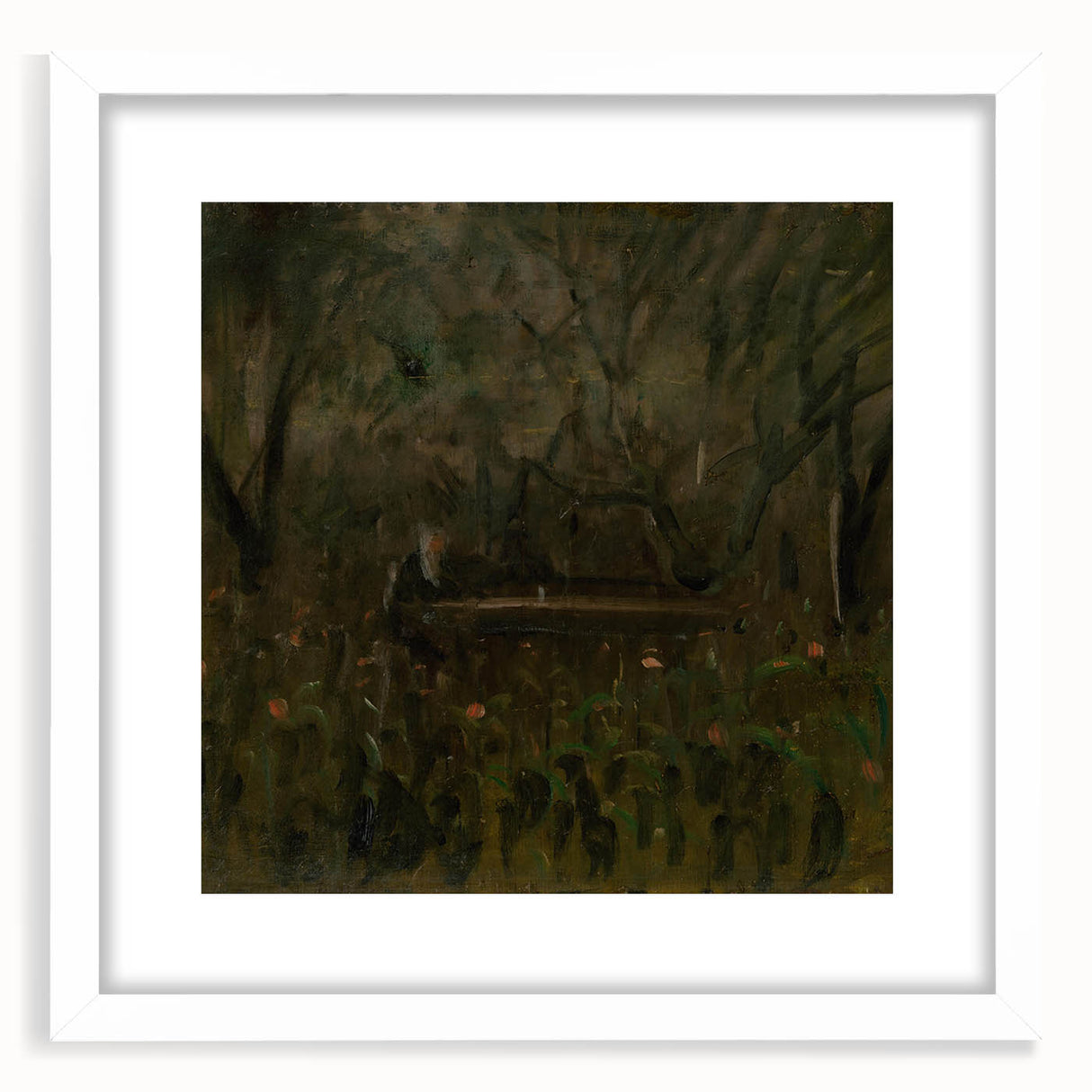 Realism Art Print - In the Garden at the Table by László Mednyánszky
